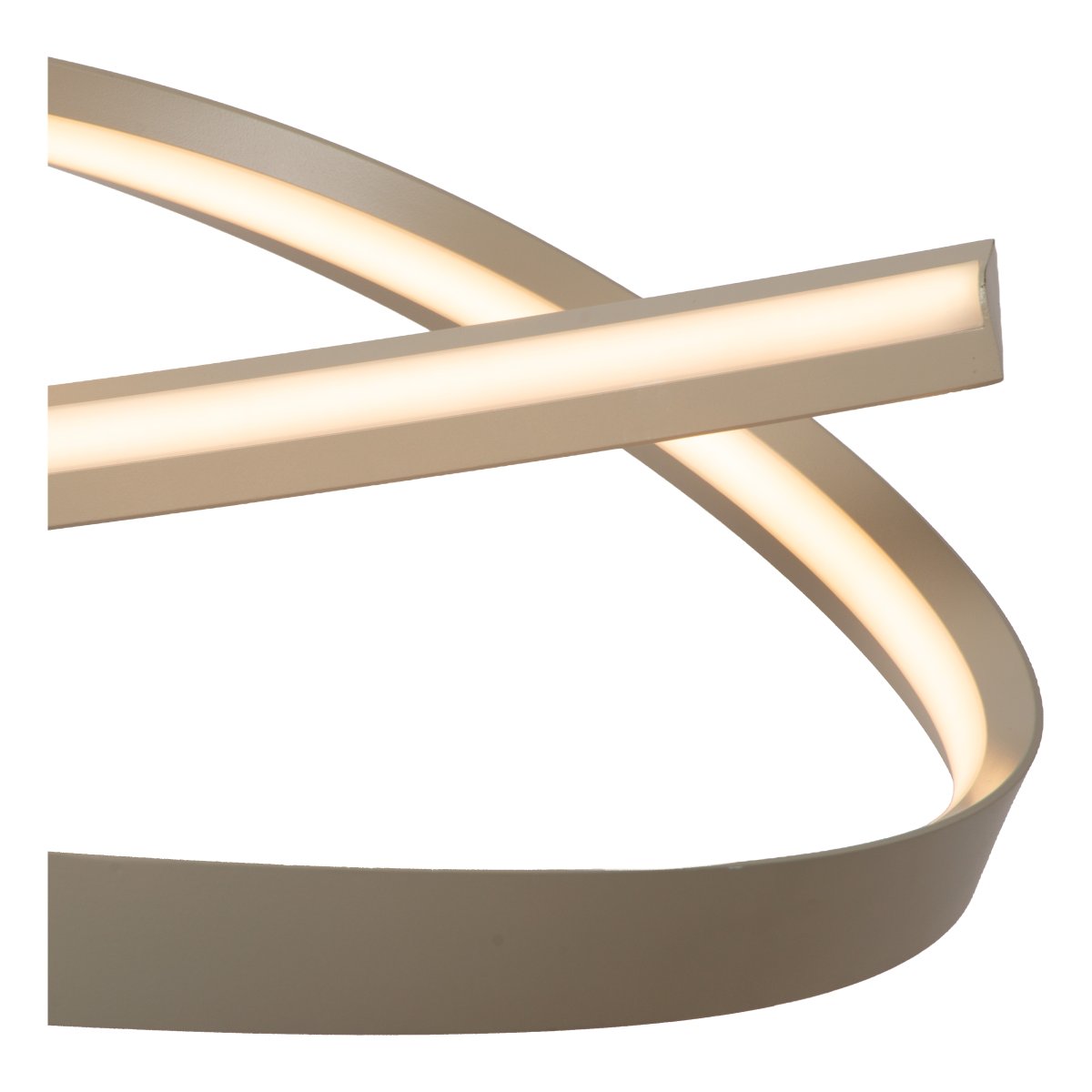 Menuet 140cm Beige hanglamp Van Lucide - Menut is een elegante plafondlamp van beige metaal met een zachte, organische vorm die een moderne en luchtige uitstraling geeft.