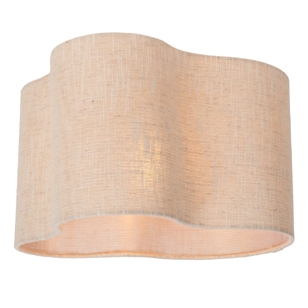 Chantal Ø40 Beige plafondlamp Van Lucide - Chantal is een zachte en uitnodigende plafondlamp met een organische vorm die de kamer een harmonieuze uitstraling geeft.