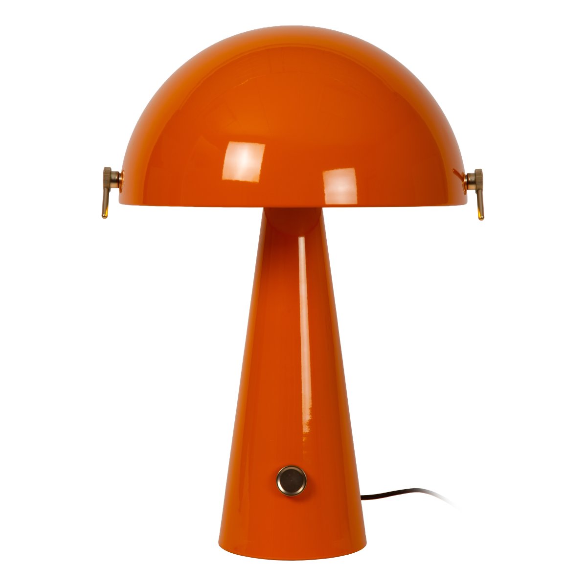 Barone 52cm Oranje tafellamp Van Lucide - De lamp verspreidt een aangename gloed en staat zowel op een bureau als op een bijzettafel.