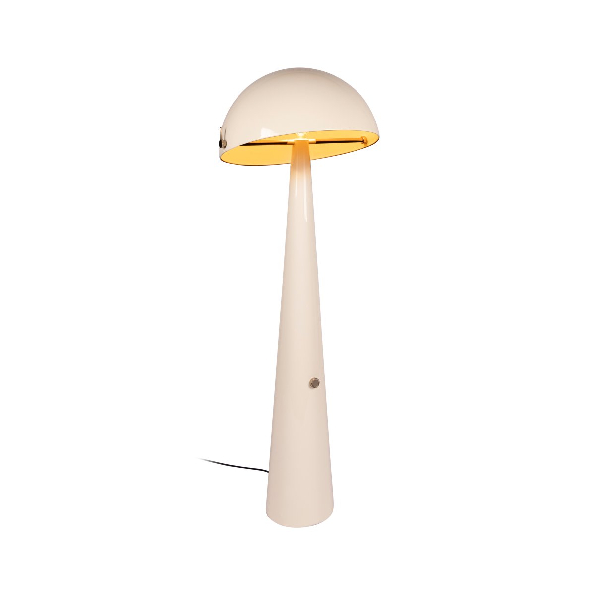 Barone Crème wit vloerlamp Van Lucide - Barone is een elegante metalen vloerlamp met een zachte cr&egrave;mekleurige afwerking en stijlvolle messing details.