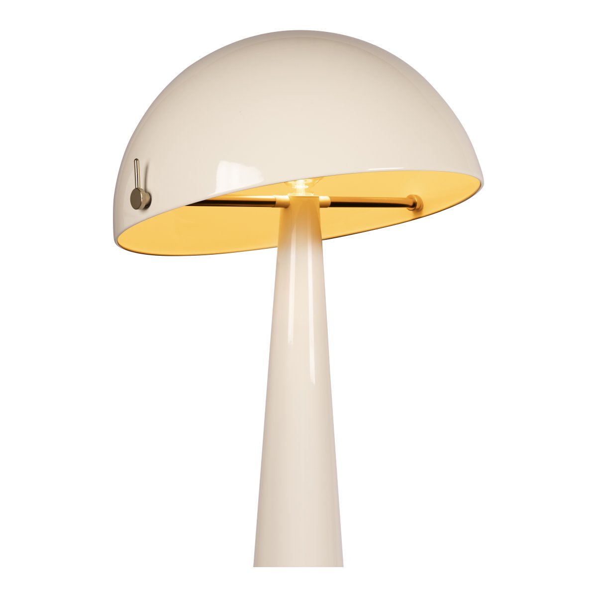 Barone Crème wit vloerlamp Van Lucide - Barone is een elegante metalen vloerlamp met een zachte cr&egrave;mekleurige afwerking en stijlvolle messing details.
