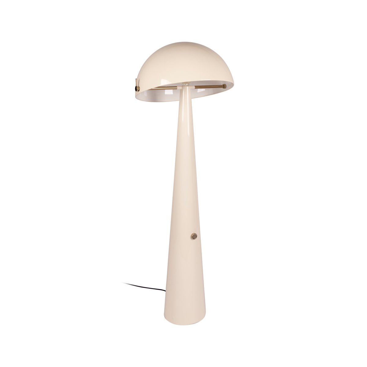 Barone Crème wit vloerlamp Van Lucide - Barone is een elegante metalen vloerlamp met een zachte cr&egrave;mekleurige afwerking en stijlvolle messing details.