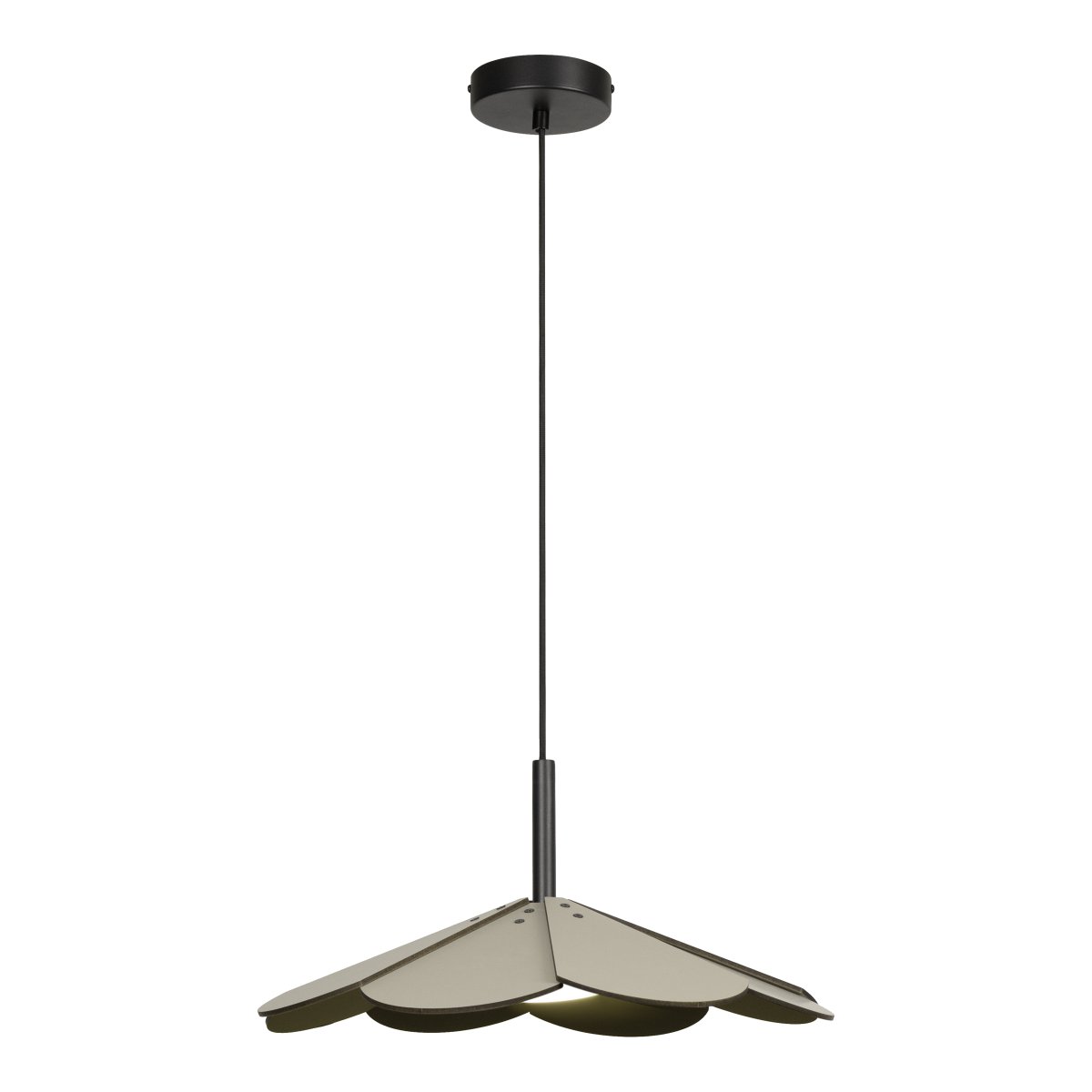 Blomster Ø47 Groente hanglamp Van Lucide - Flowers is een decoratieve houten hanglamp met een doffe groene afwerking die een warme en harmonieuze indruk geeft.