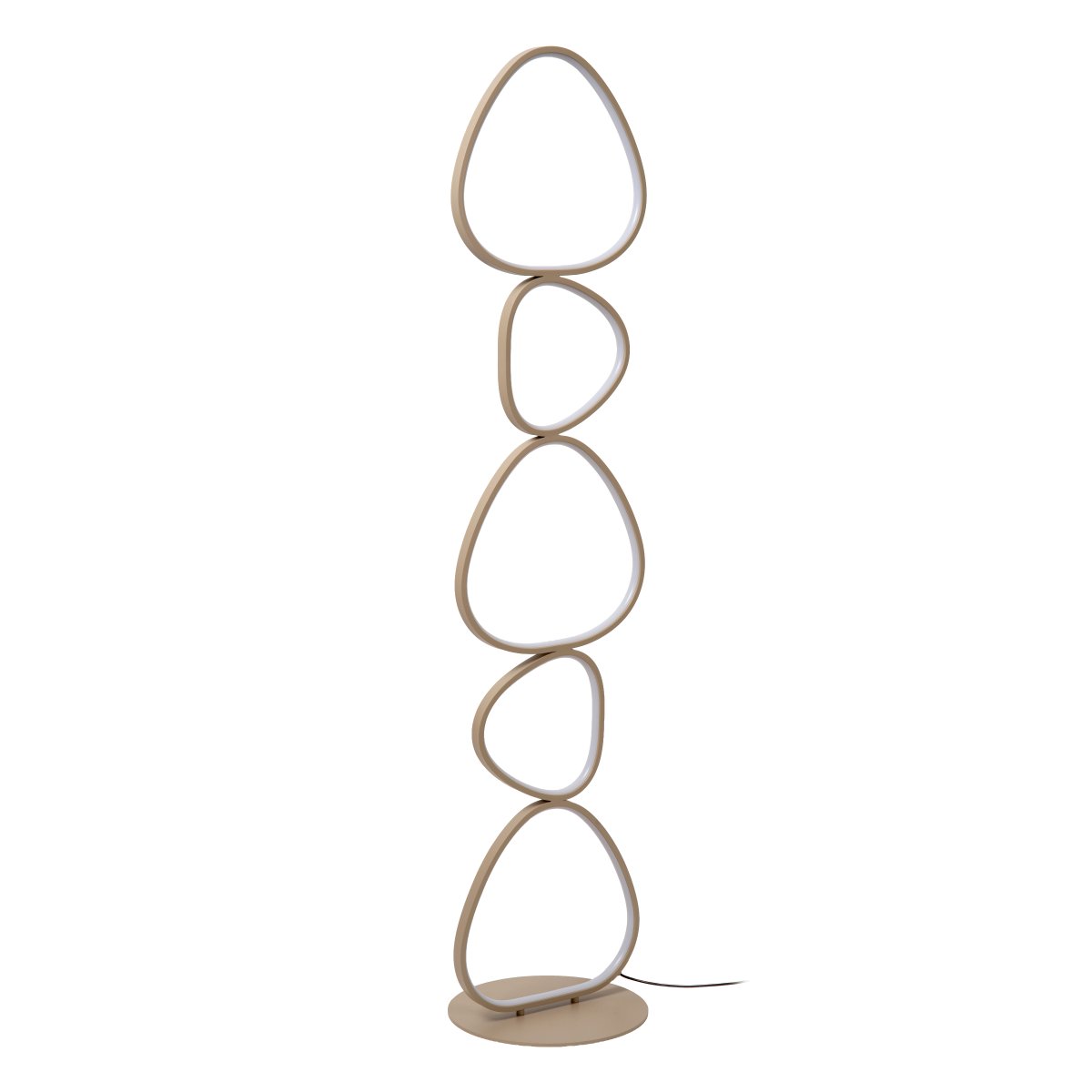 Samling Beige vloerlamp Van Lucide - De lamp wordt geleverd met een 1,2 meter lang zwart snoer en een stekker.