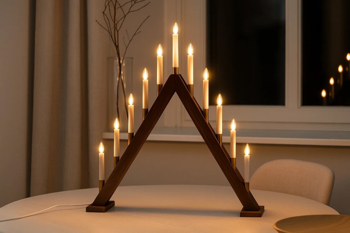 Hilda 11 Hout Van Pixie Design - Hilda is een klassieke kandelaar met elf houten armen.