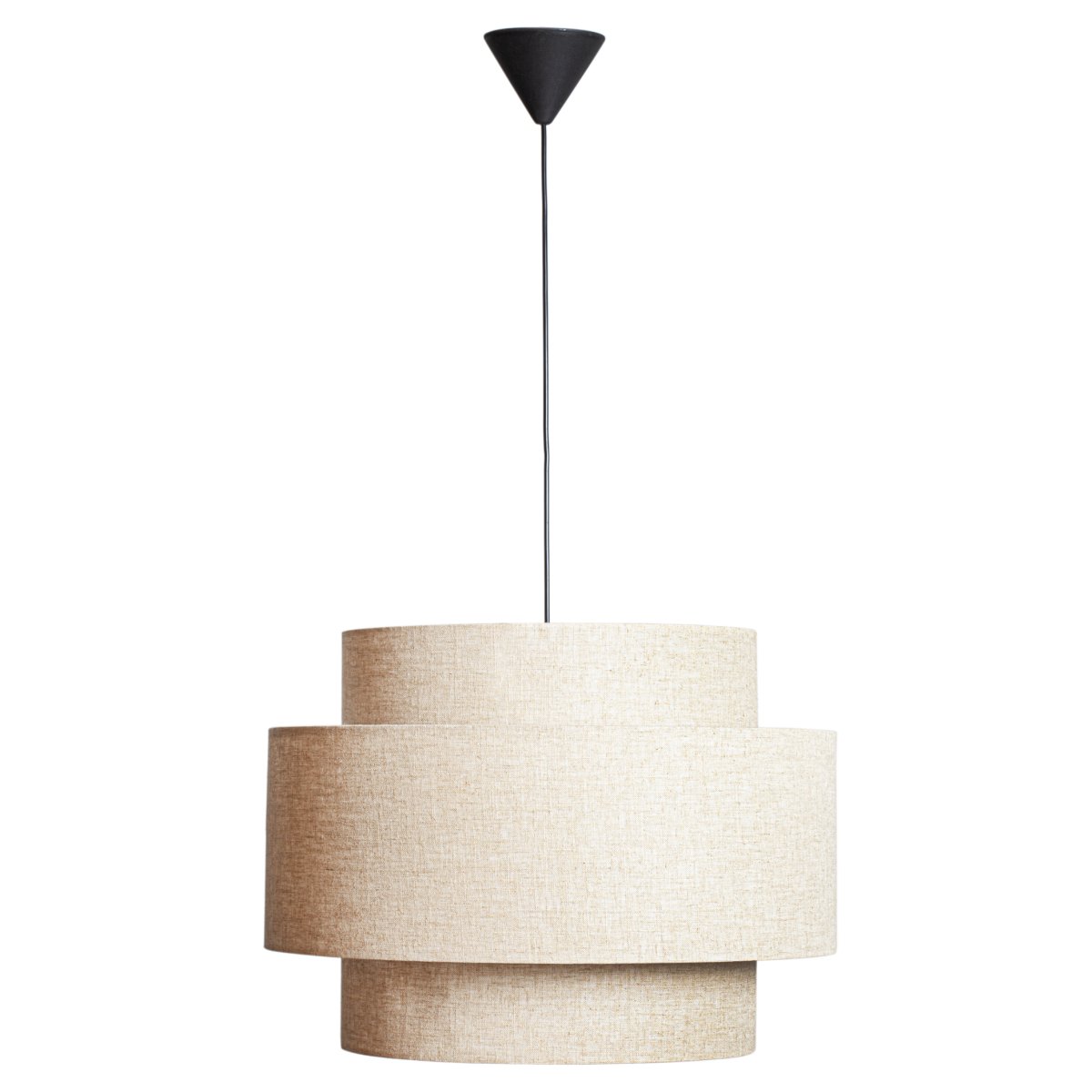 Hilma Ø55 Beige hanglamp Van Cottex - De verschillende niveaus en afgeronde vormen van de kap cre&euml;ren een speelse maar harmonieuze uitstraling die de lamp een eigen karakter geeft.