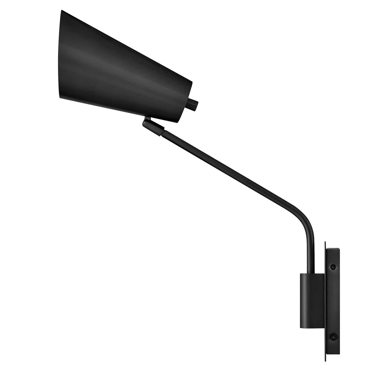 Bray 42cm Zwart leeslamp Van Elstead Lighting - Het slanke ontwerp maakt de lamp een goede keuze als nachtlampje, boven de bank of in een fauteuil.