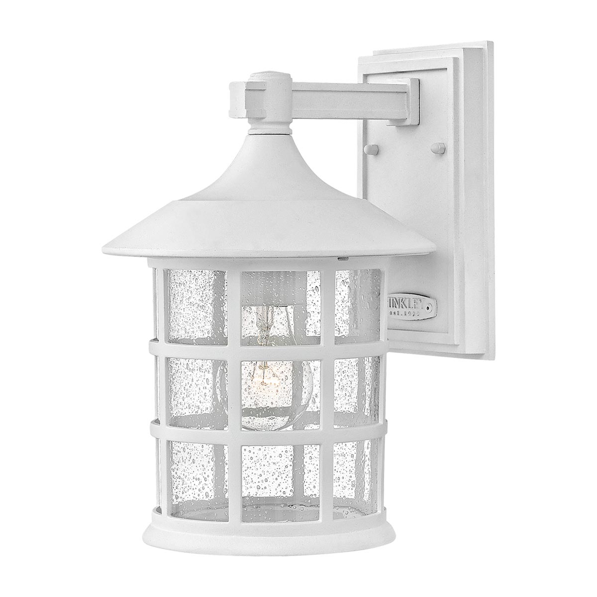 Freeport 30cm Wit buitenlamp Van Elstead Lighting - Het is gemaakt van weerbestendig composiet en glas en biedt een robuuste en duurzame constructie die bestand is tegen zware buitenomstandigheden zonder te roesten of corroderen.