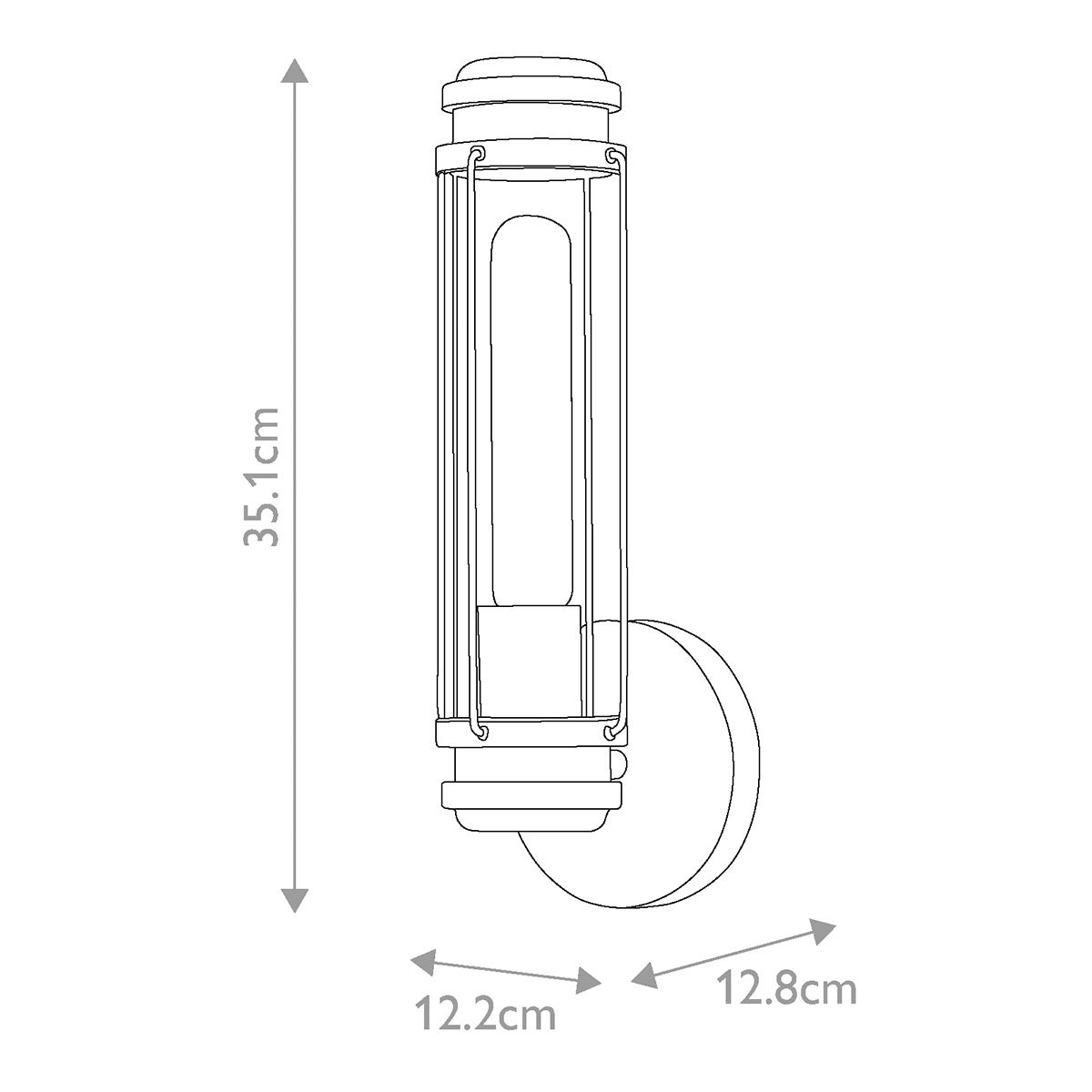 Masthead 35cm Messing badkamerlamp Van Elstead Lighting - Gemaakt van staal en glas, heeft het een verfijnde messing afwerking gecombineerd met zwarte details die een luxueuze en tijdloze uitstraling geven.