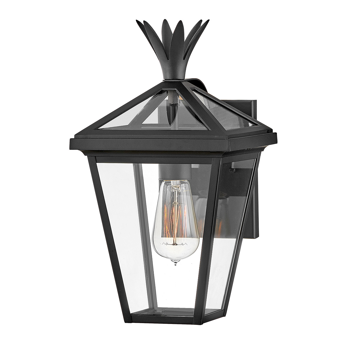 Palma Zwart buitenlamp Van Elstead Lighting - Palma is gemaakt van aluminium met helder glas en is daardoor duurzaam en heeft een vleugje ouderwetse charme.