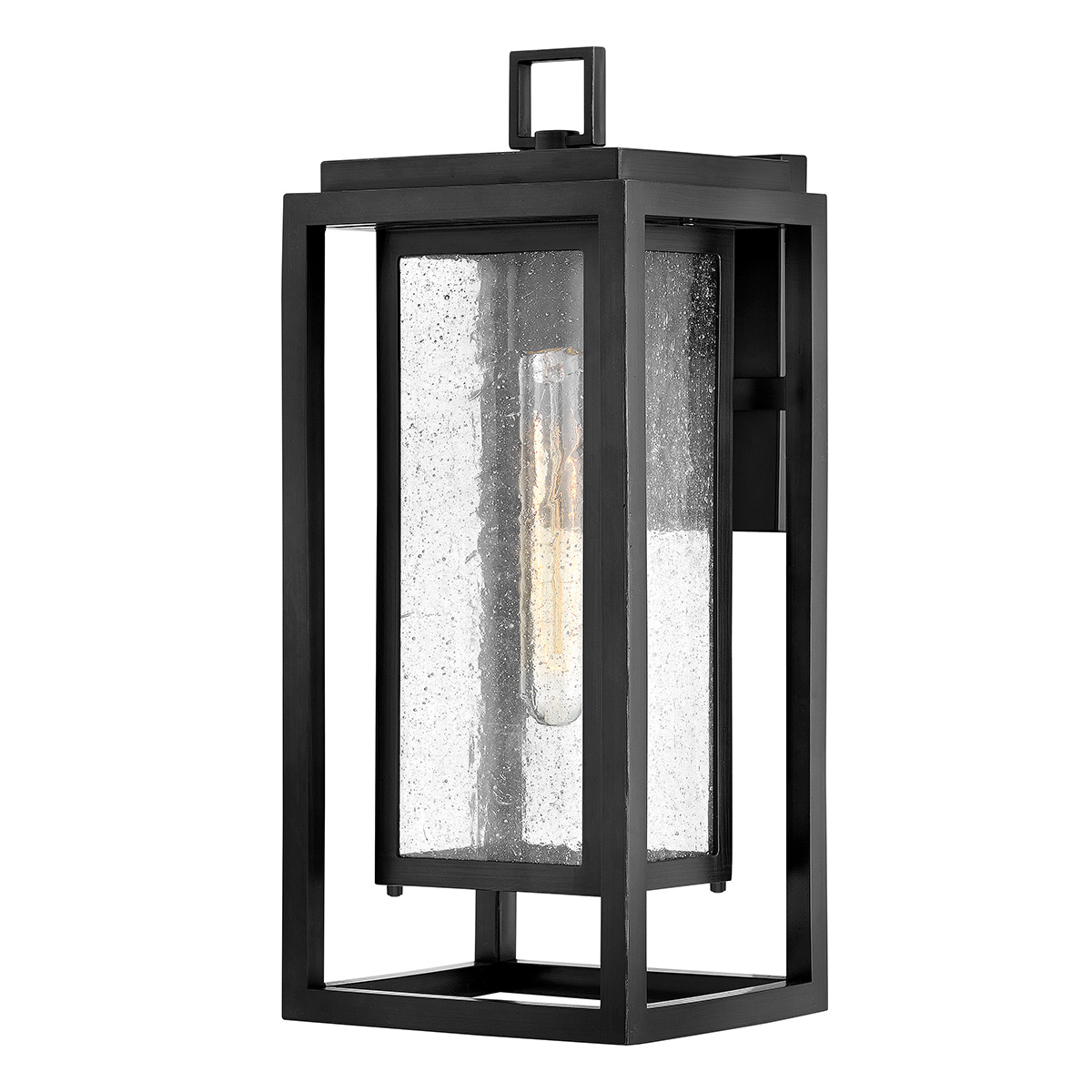 Republic 40cm Zwart buitenlamp Van Elstead Lighting - Republic is een decoratieve gevellamp met een modern design en een effectief dubbel frame.