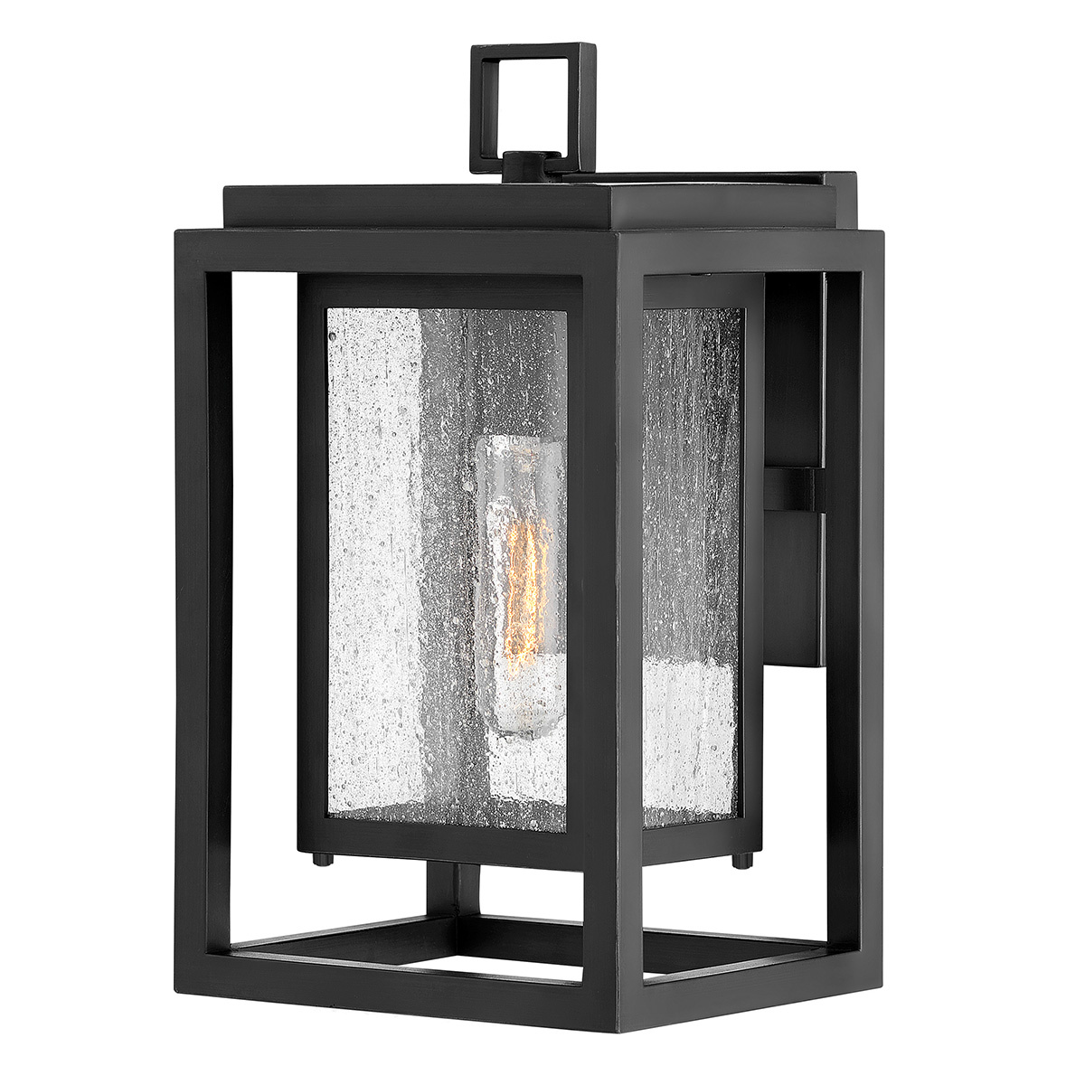 Republic 30cm Zwart buitenlamp Van Elstead Lighting - Republic is een decoratieve gevellamp met een modern design en een effectief dubbel frame.