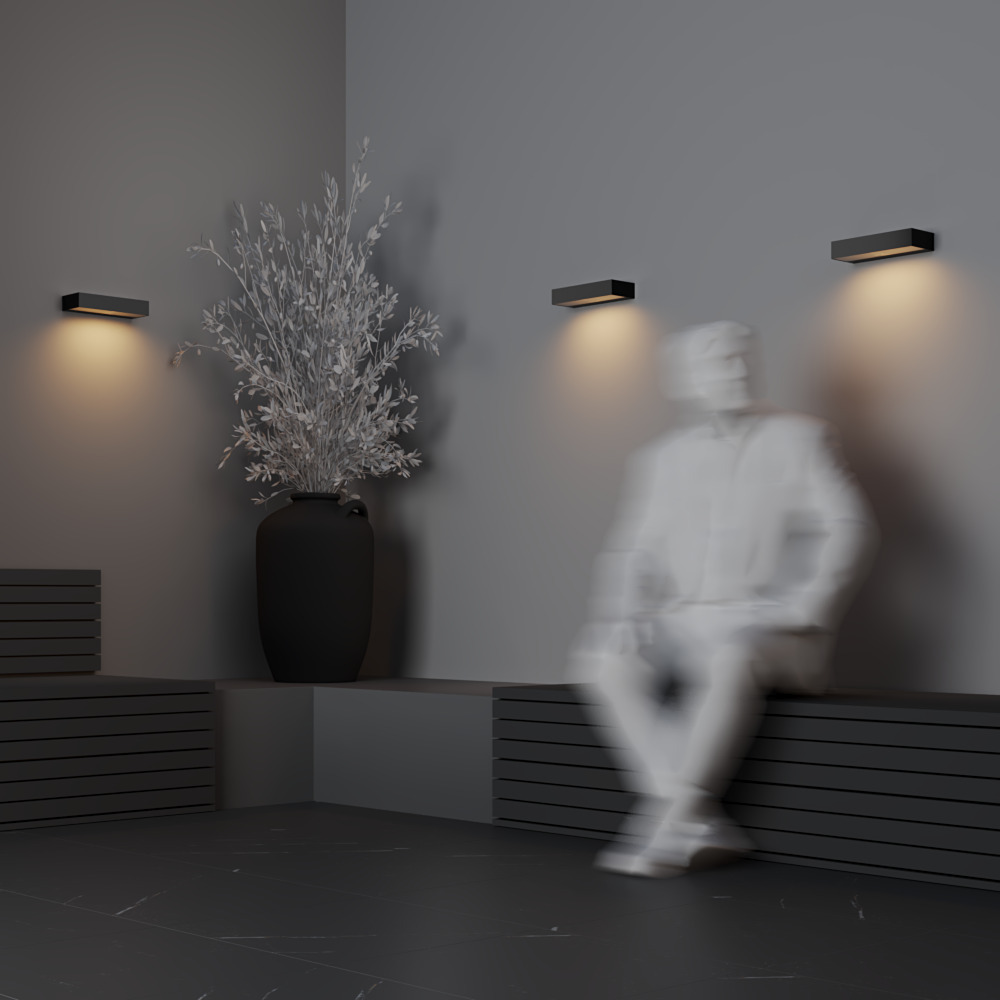 Lot Grafiet buitenlamp Van Maytoni - De Lot wandlamp is gemaakt van aluminium en glas en heeft een corrosiebestendig ontwerp.