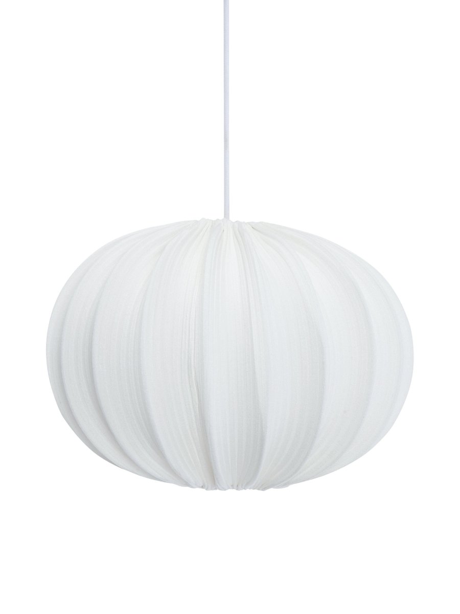 Hilma Lampenkap Ø40 Excl. Ophangsysteem Gebroken wit hanglamp Van PR Home - Hilma plafondlamp in een geribbelde jerseystof.