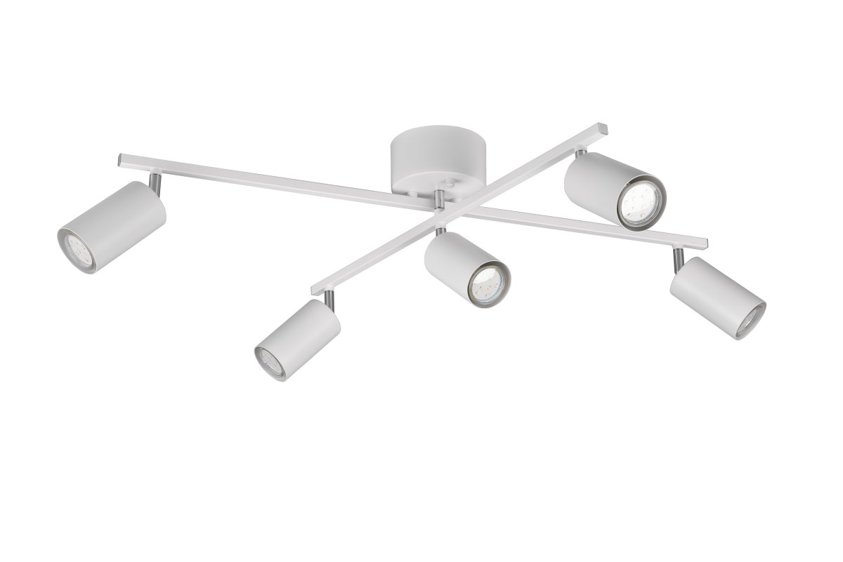 Marlina 5 Wit spot Van Trio Lighting - De lamp is ideaal voor in de keuken, hal of woonkamer.