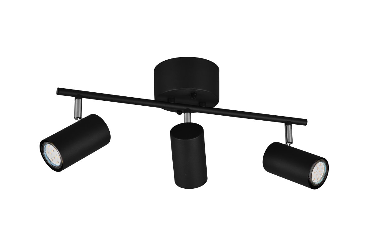 Marlina 3 Zwart spot Van Trio Lighting - De moderne plafondlamp MARLEY met 3 lampen biedt persoonlijke verlichting in de woonkamer of hal.