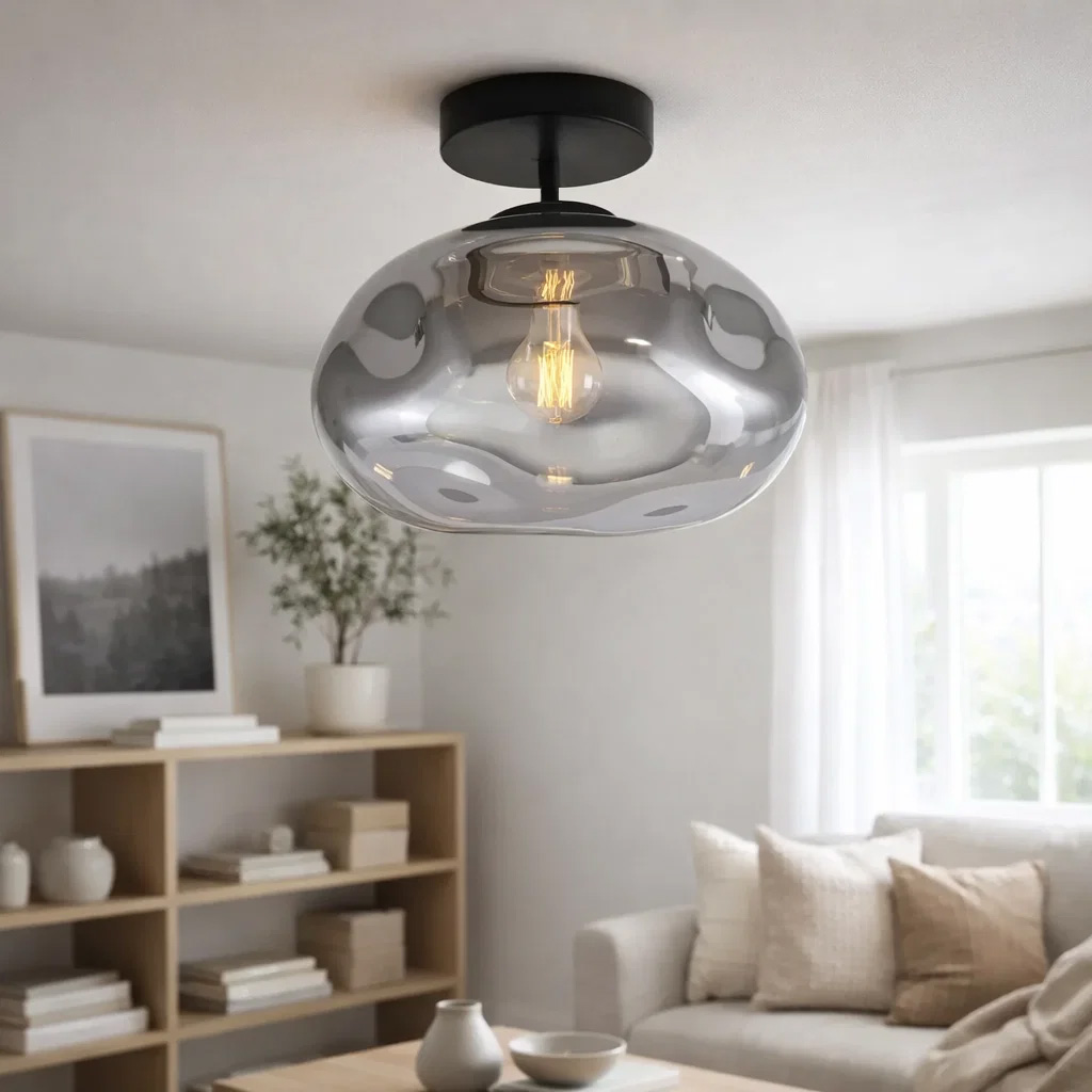 Iformo Ø35 Zwart/Rookkleurig plafondlamp Van Nordic Lighting - Iformo is een stijlvolle plafondlamp die de ruimte een zacht en warm licht geeft.