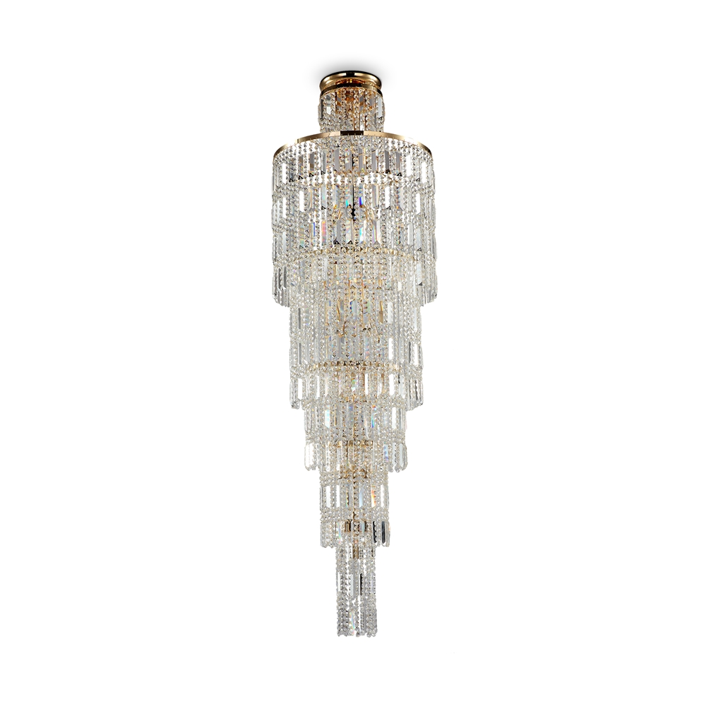 Niagara Ø50 Goud kristal Van Maytoni - Met zijn indrukwekkende vorm en tijdloze elegantie is Niagara niet alleen een lichtpuntje - Het is een prachtige blikvanger die alle aandacht naar zich toe trekt.
