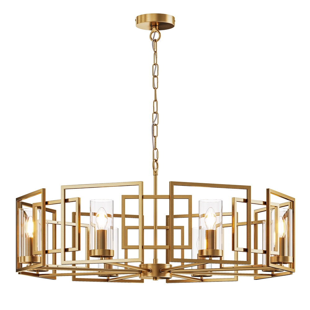Bowi Ø88 Goud hanglamp Van Maytoni - Met zijn moderne geometrische design wordt de lamp een stijlvolle blikvanger &ndash; Ideaal voor in de hal, woonkamer of als elegant detail boven de eethoek.