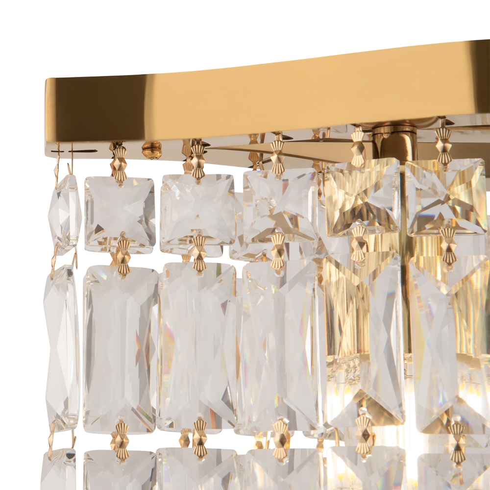 Dune 93cm Goud kristal Van Maytoni - Ideaal voor boven de eettafel of het aanrecht in de keuken, voor een verfijnd en stralend interieurdetail.