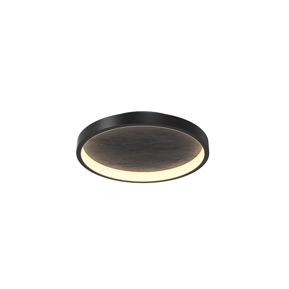 Orign Ø40 Zwart plafondlamp Van Maytoni - Orign is een plafondlamp van metaal met in het midden een elegante steenimitatie die een natuurlijke en exclusieve uitstraling geeft.