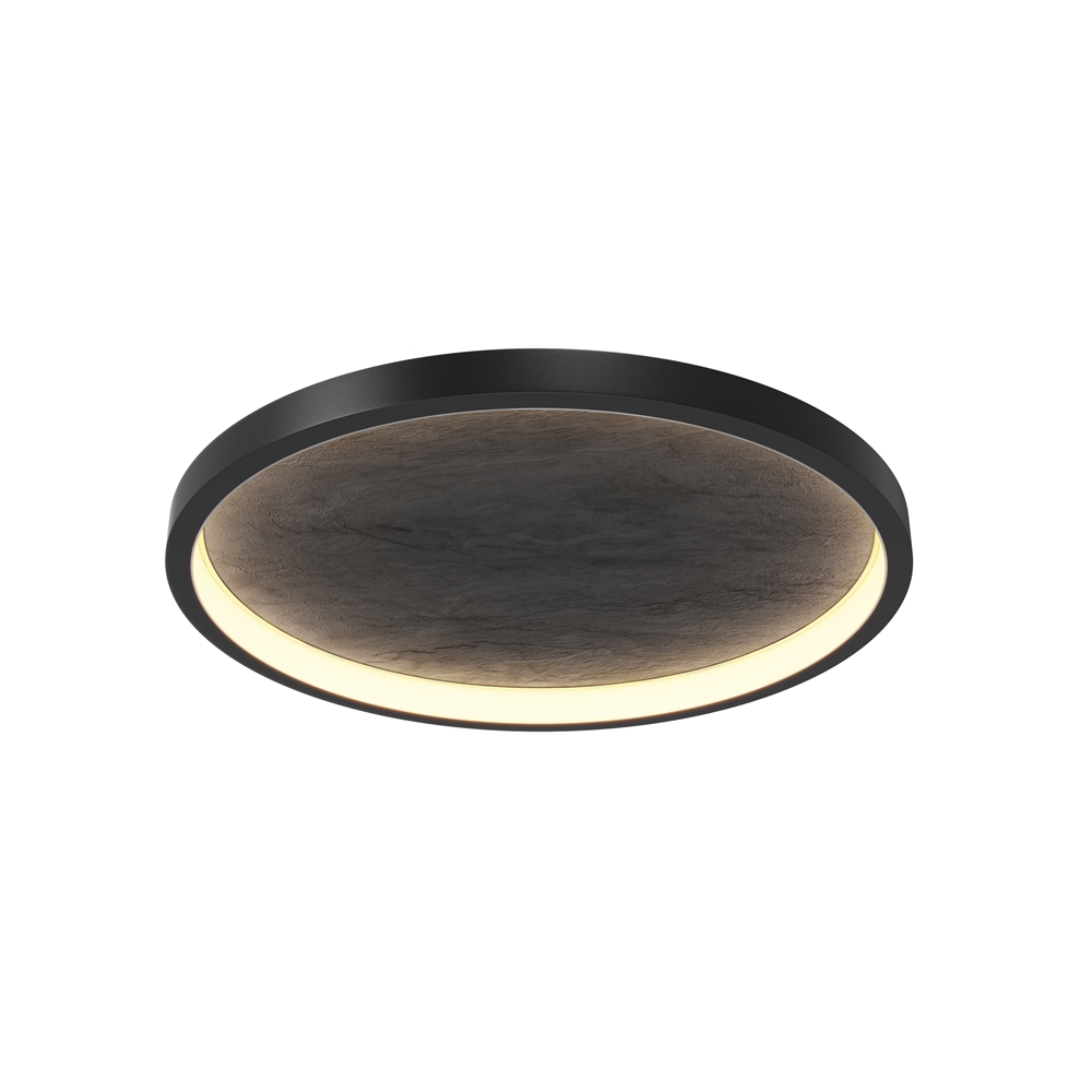 Orign Ø60 Zwart plafondlamp Van Maytoni - Orign is een plafondlamp van metaal met in het midden een elegante steenimitatie die een natuurlijke en exclusieve uitstraling geeft.