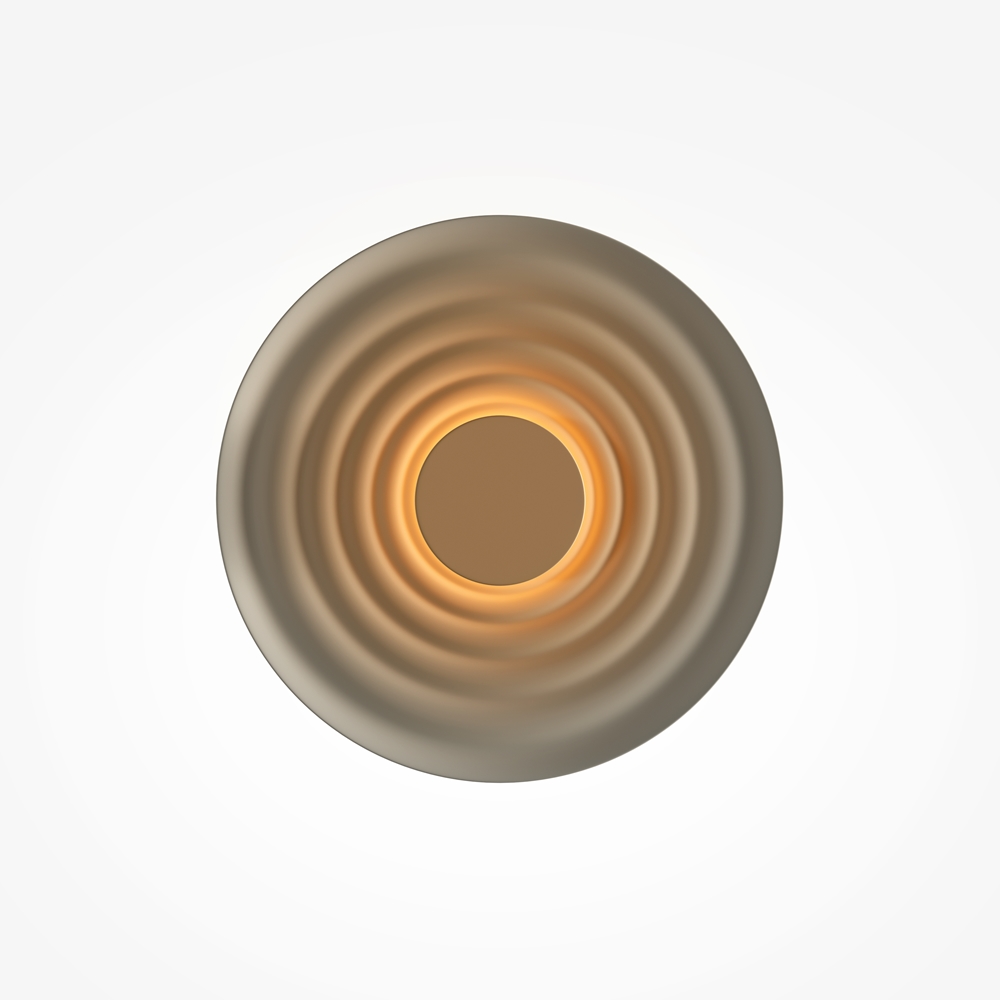 Nami Ø40 Bruin wandlamp Van Maytoni - Gemaakt van metaal met een elegante bruine afwerking, cre&euml;ert hij een stijlvolle uitstraling die zowel in de hal als in de woonkamer of keuken past.