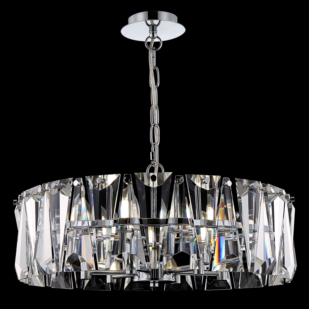 Puntes Ø52 Chroom kristal Van Maytoni - Puntes is een elegante plafondkroonluchter in verchroomd metaal met fonkelende prisma's die de lichtbronnen omringen en een magisch lichtspel cre&euml;ren wanneer de lamp brandt.
