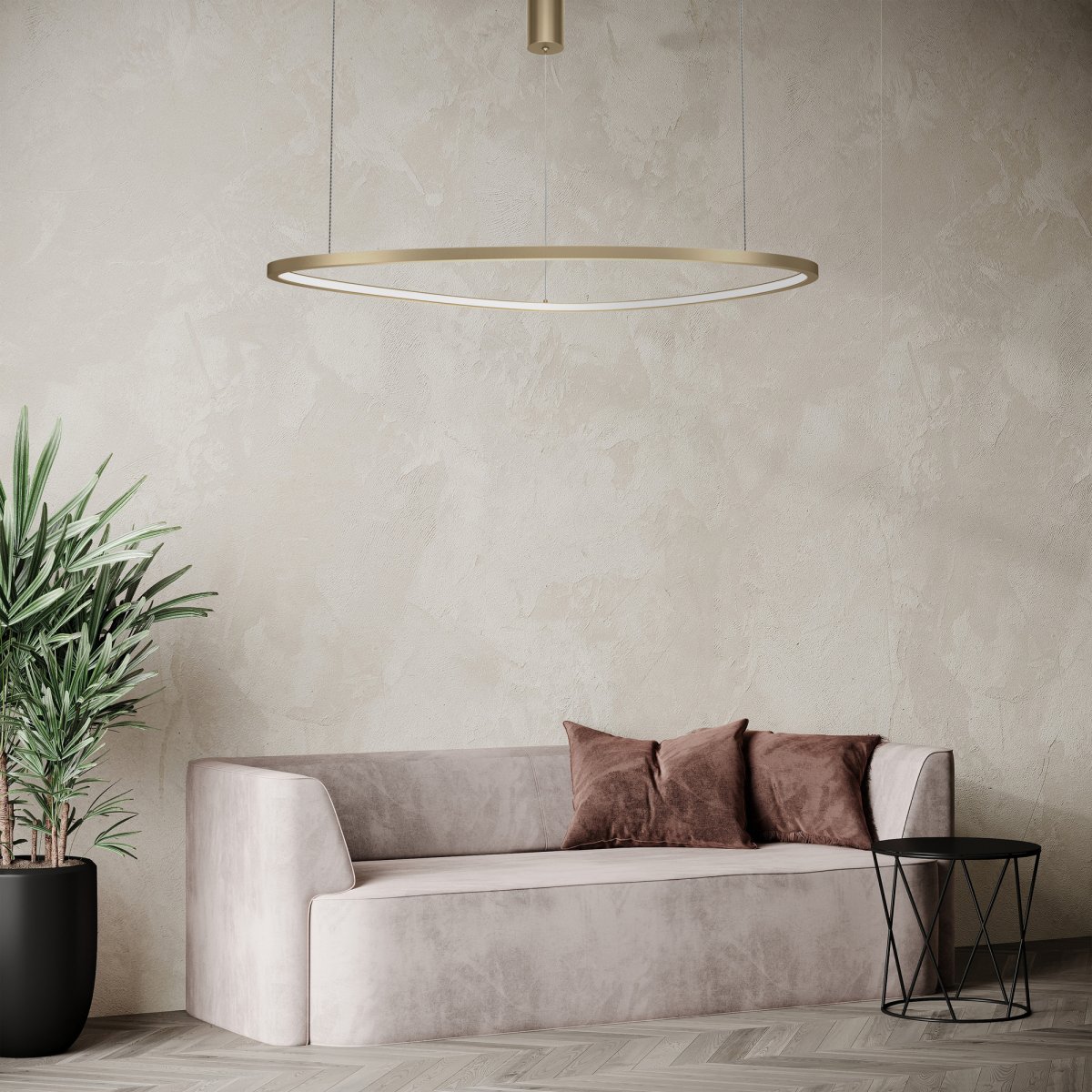 Glint Ø80 Messing hanglamp Van Maytoni - Zo creëert u een gevoel van lichtheid en ruimte in uw huis.