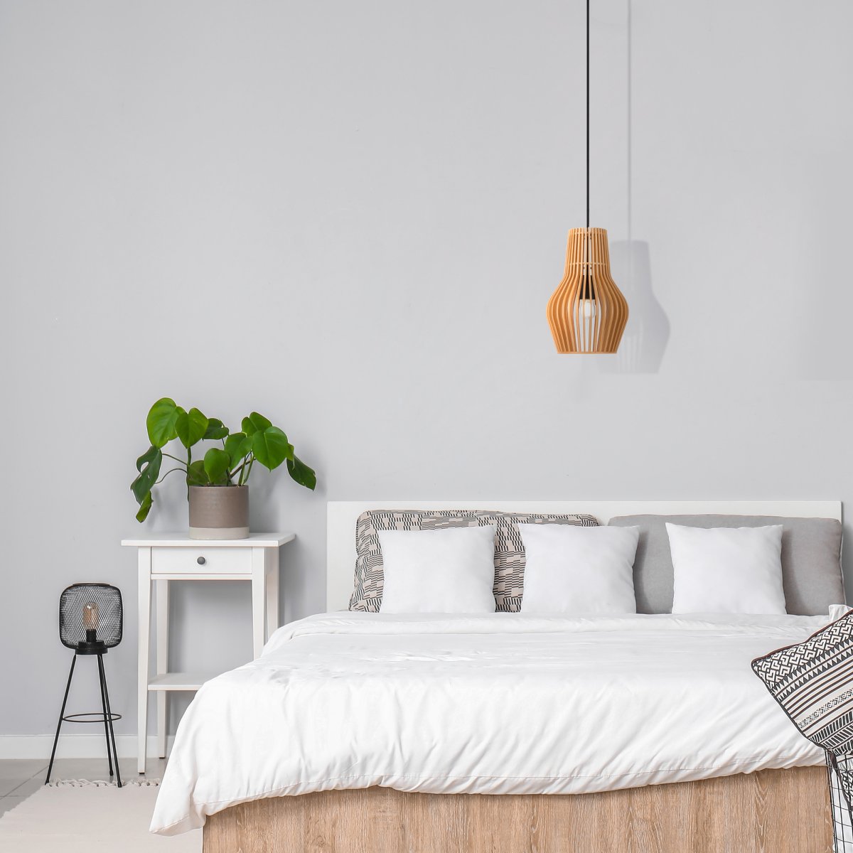 Roots Ø20 Natuur hanglamp Van Maytoni - Het ontwerp van de lampenkap creëert de illusie van zweven en verspreidt tegelijkertijd een prachtig en uitnodigend licht in de kamer.