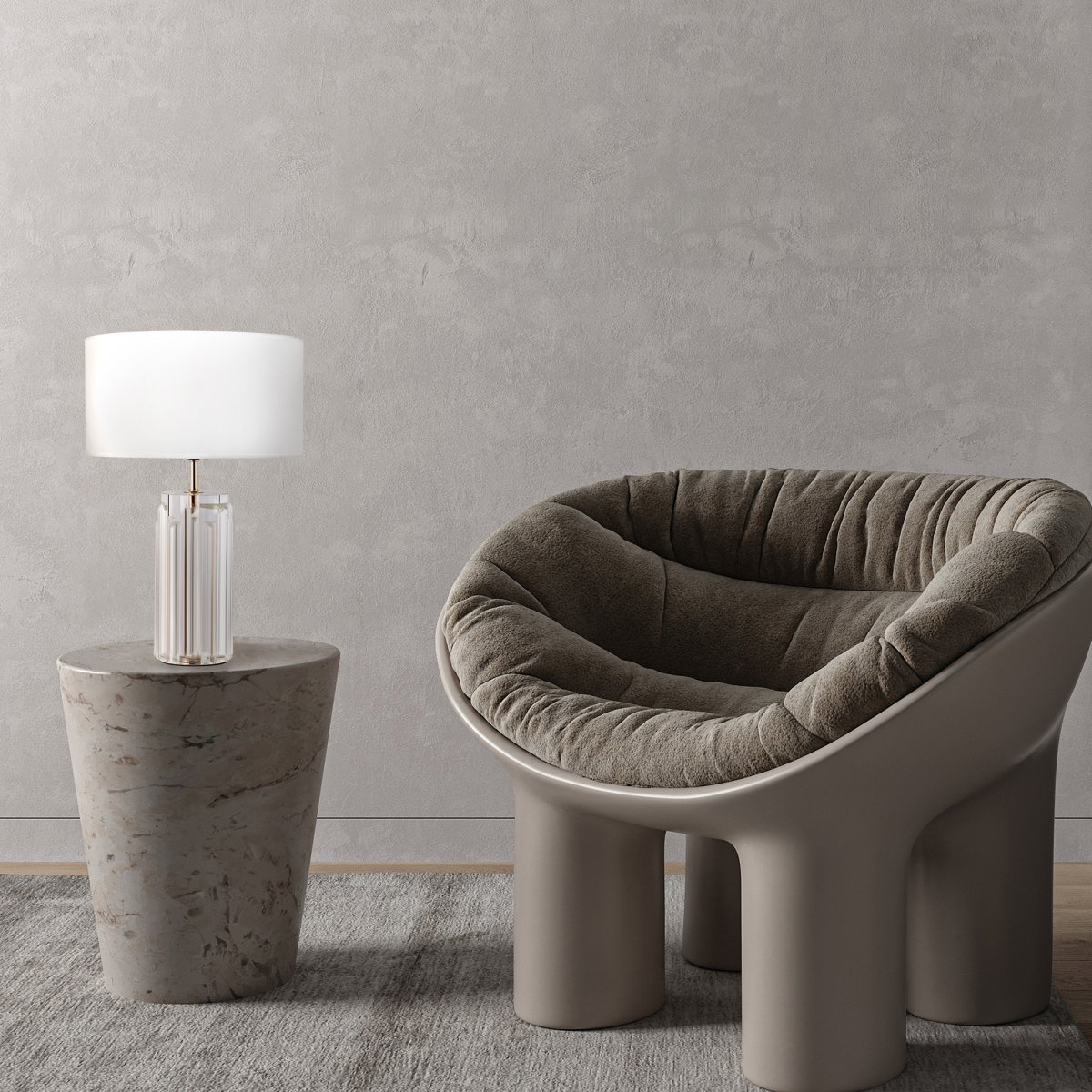 Muse 52cm Goud tafellamp Van Maytoni - De Muse tafellamp heeft een elegant design met een gebeeldhouwde voet van gegoten glas, waardoor het een waar kunstwerk is.