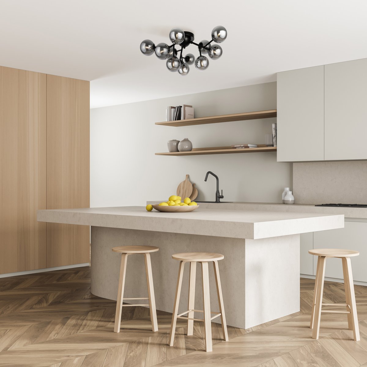 Dallas Ø60 Zwart plafondlamp Van Maytoni - 