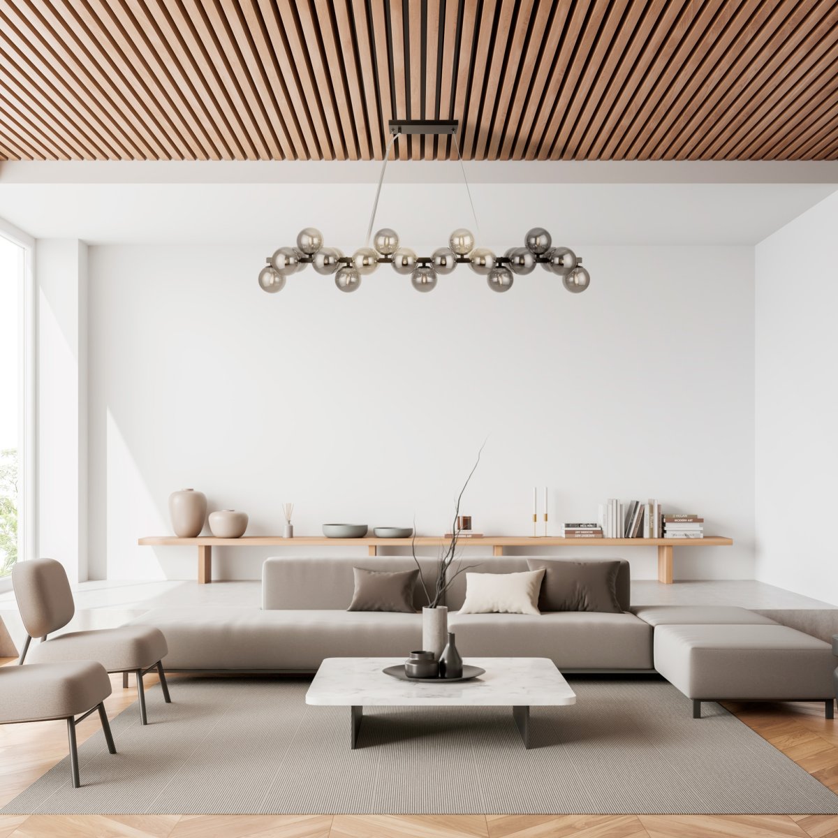Dallas 123cm Zwart hanglamp Van Maytoni - 