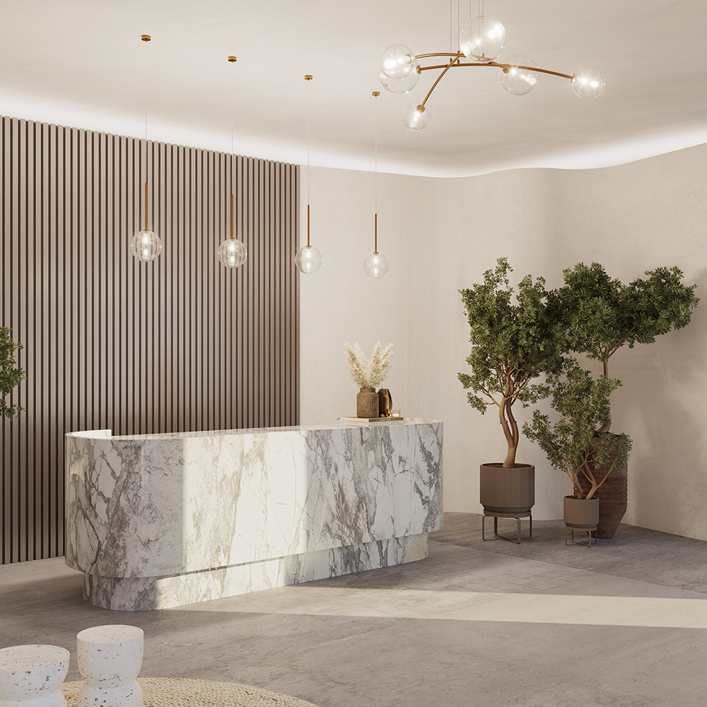 Mood 130cm Messing hanglamp Van Maytoni - De Mood hanglamp heeft een elegant ontwerp met zwevende glazen koepels die een luchtig effect in de kamer cre&euml;ren.