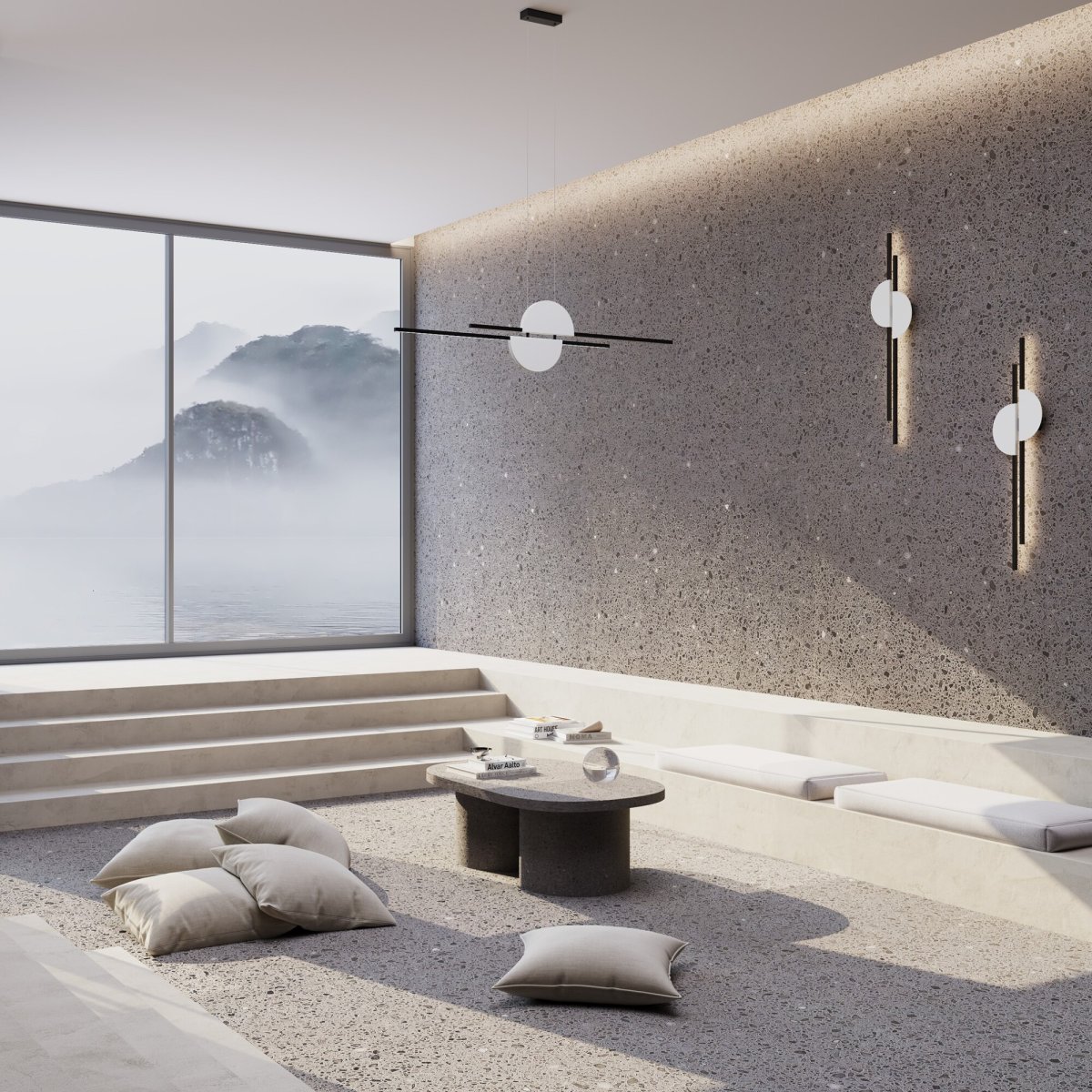 Skyline 110cm Zwart hanglamp Van Maytoni - Met een ingebouwde LED-lichtbron en een kleurtemperatuur van 4000K brengt deze hanglamp zowel stijl als functionaliteit in uw huis.