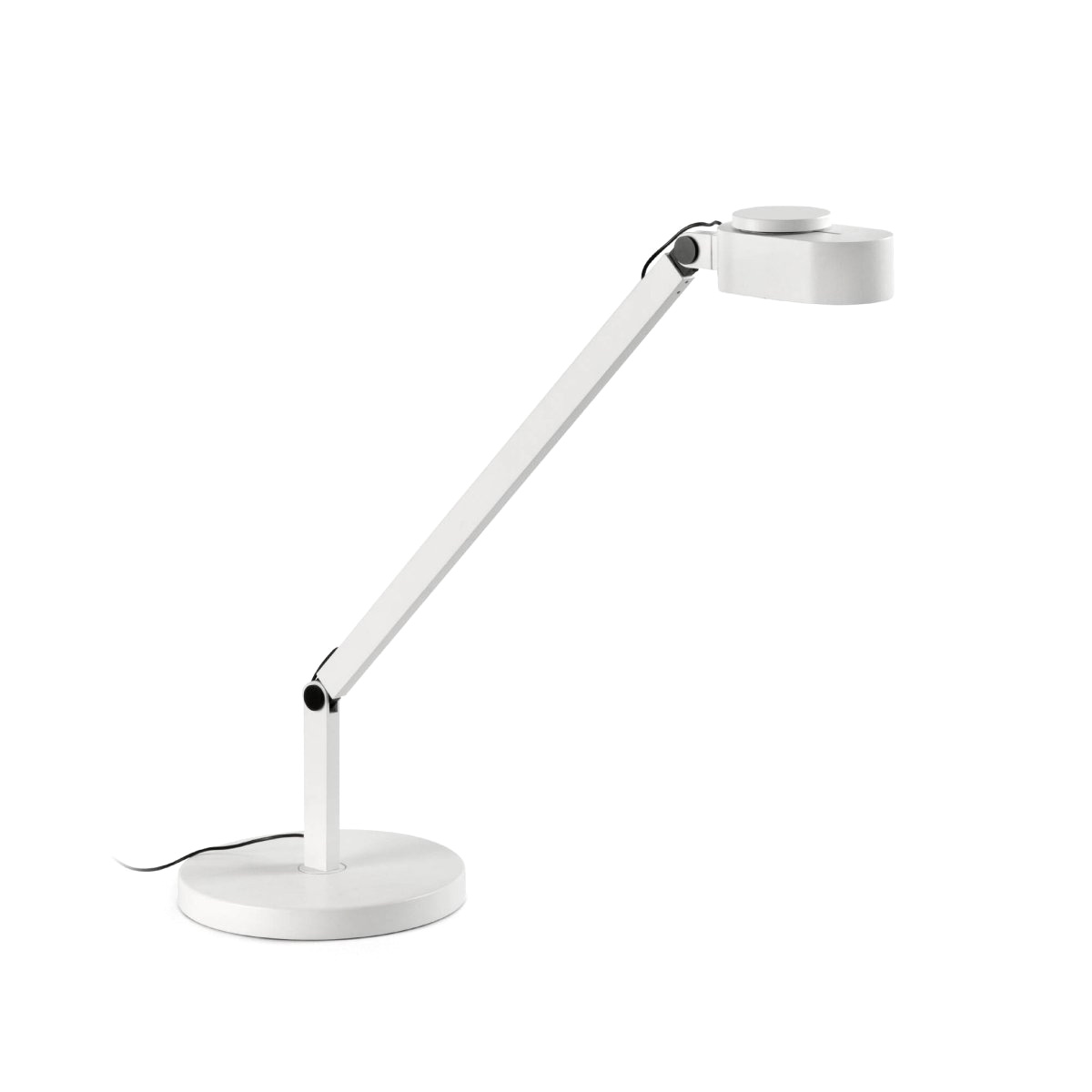 Inviting 86cm Wit bureaulamp Van Faro Barcelona - Door de bovenste ring te verschuiven, door de kop heen en weer te bewegen past u de helderheid aan en door hem te draaien verandert u de kleurtemperatuur.