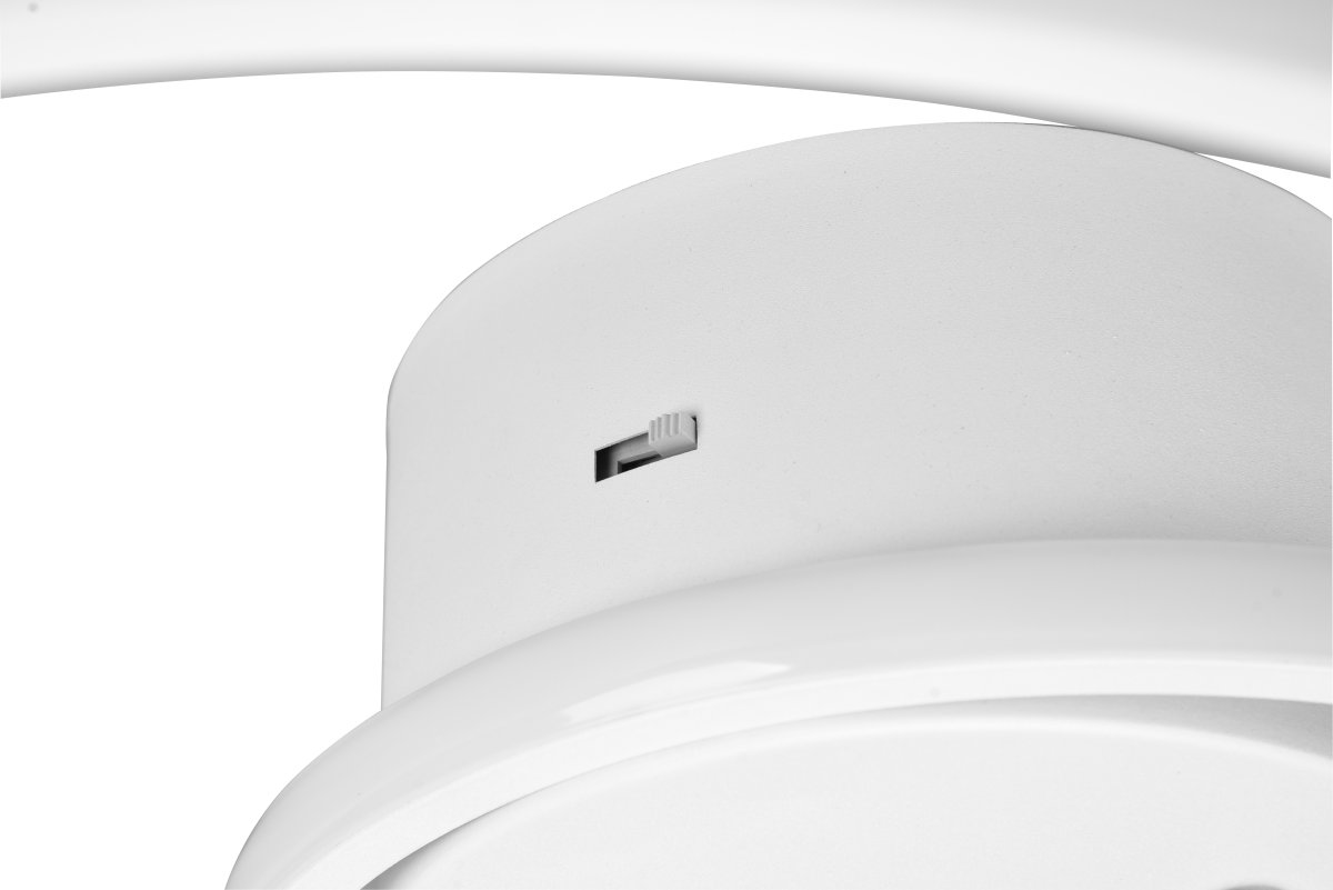 Zibella Ø40 Wit plafondlamp Van Trio Lighting - Met de ingebouwde SWITCH-dimmer kan de helderheid eenvoudig in drie standen worden aangepast &ndash; 100%, 50% en 25% - via een normale stroomonderbreker.