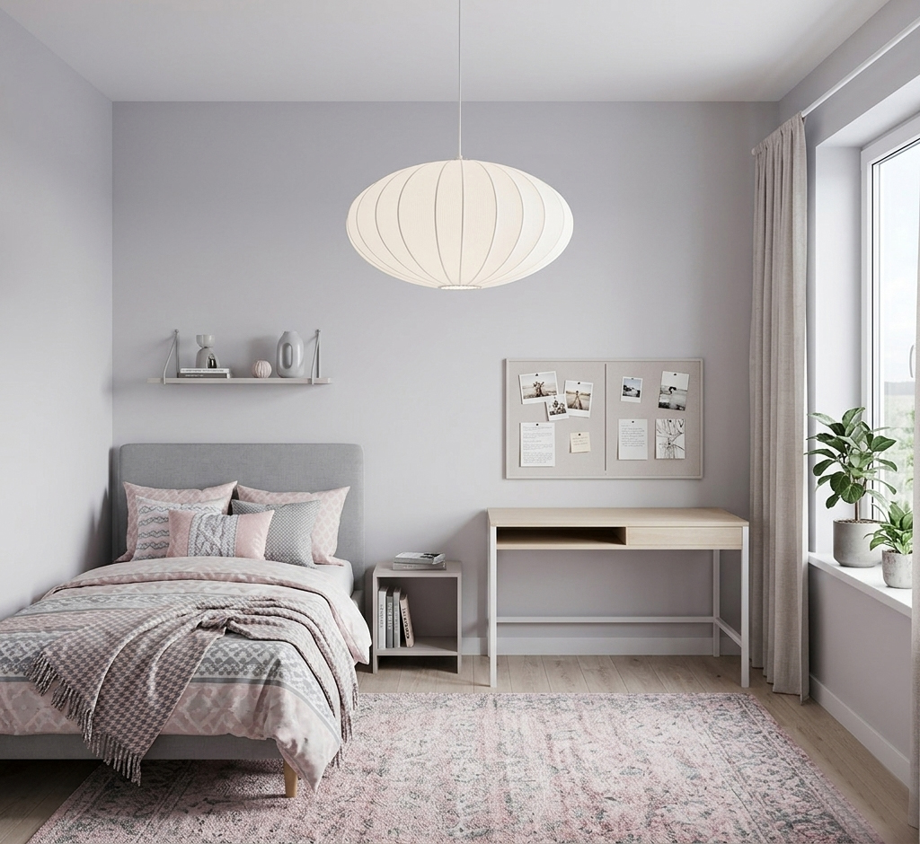 Isola Ø60 Wit hanglamp Van Cottex - Isola is een decoratieve plafondlamp met een zacht afgeronde vorm en een witte textielen kap.