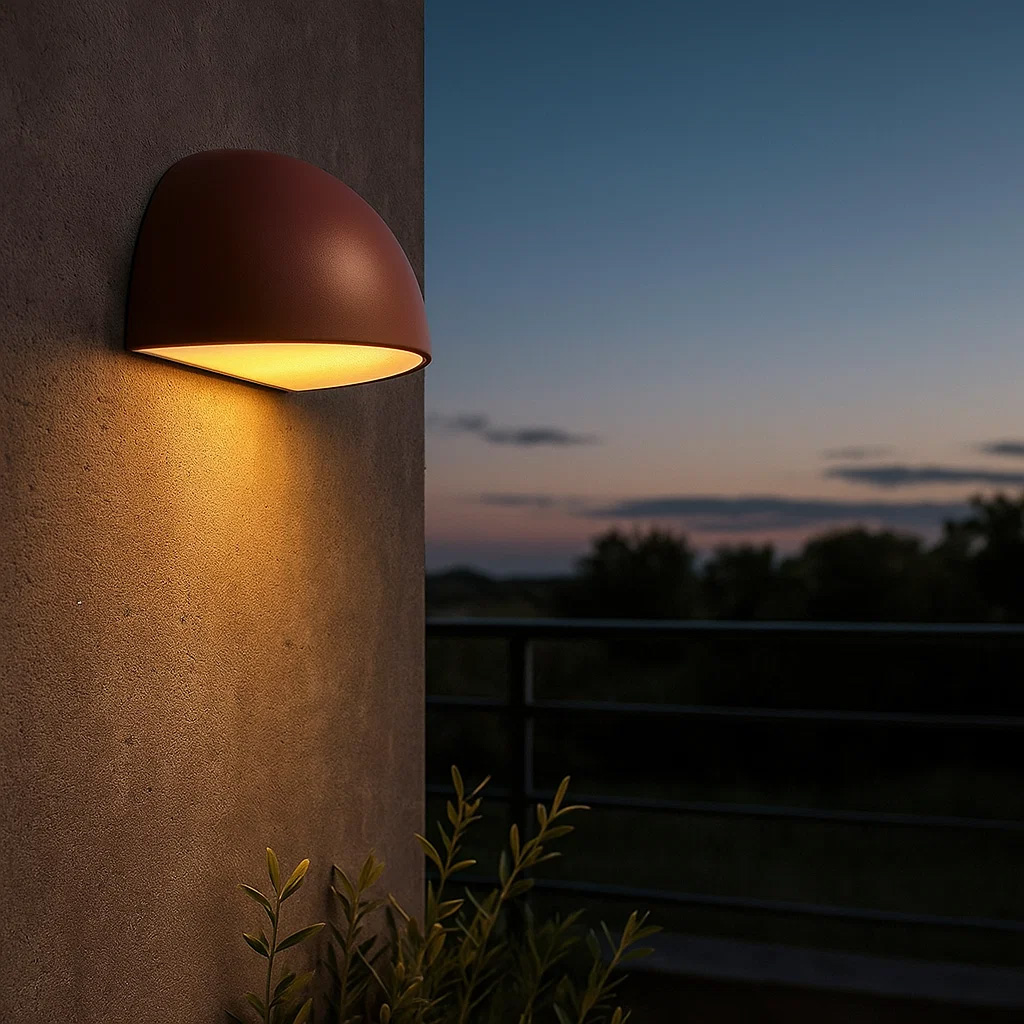 Karlskrona Roest buitenlamp Van Nordic Lighting - Plaats hem bij de entree, op het terras of meerdere naast elkaar langs de gevel.