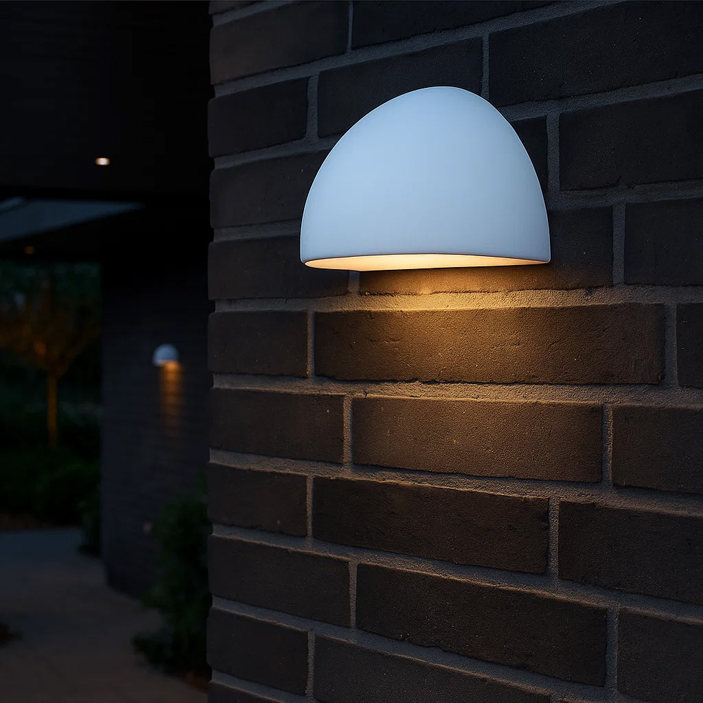 Karlskrona Wit buitenlamp Van Nordic Lighting - Het is aan te raden hem te plaatsen bij de entree, op het terras of meerdere naast elkaar langs de gevel.