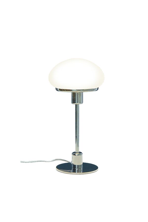 New August 36cm Zilver tafellamp Van Aneta Lighting - Nieuwe stijlvolle tafellamp August in een klassiek model met een moderner design.