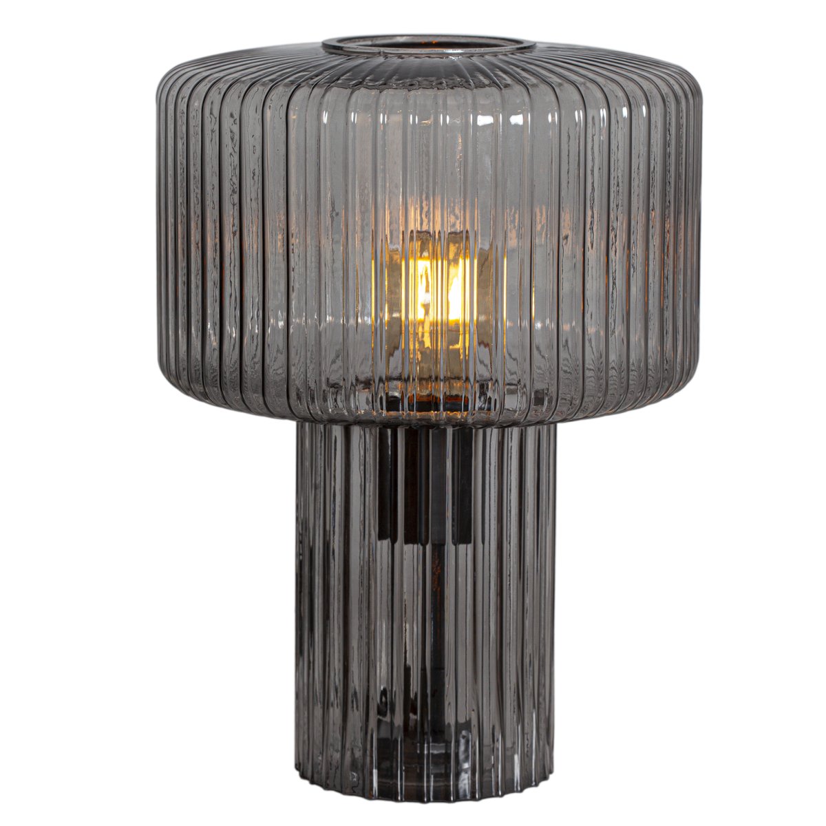 Kiera 35cm Grijs tafellamp Van Cottex - Wanneer de lamp aan staat, ontstaat er een warme en gezellige sfeer in de kamer.