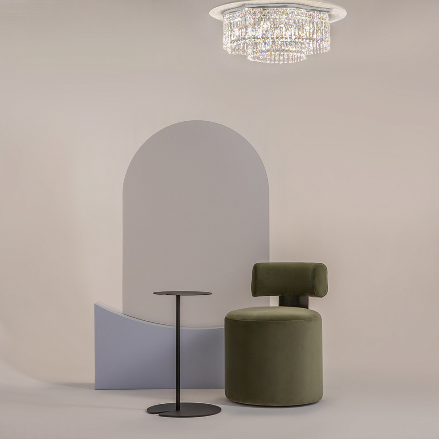 Dune Ø60 Chroom kristal Van Maytoni - Ideaal voor in de hal, woonkamer of boven de eetkamer voor een verfijnd en stralend interieurdetail.