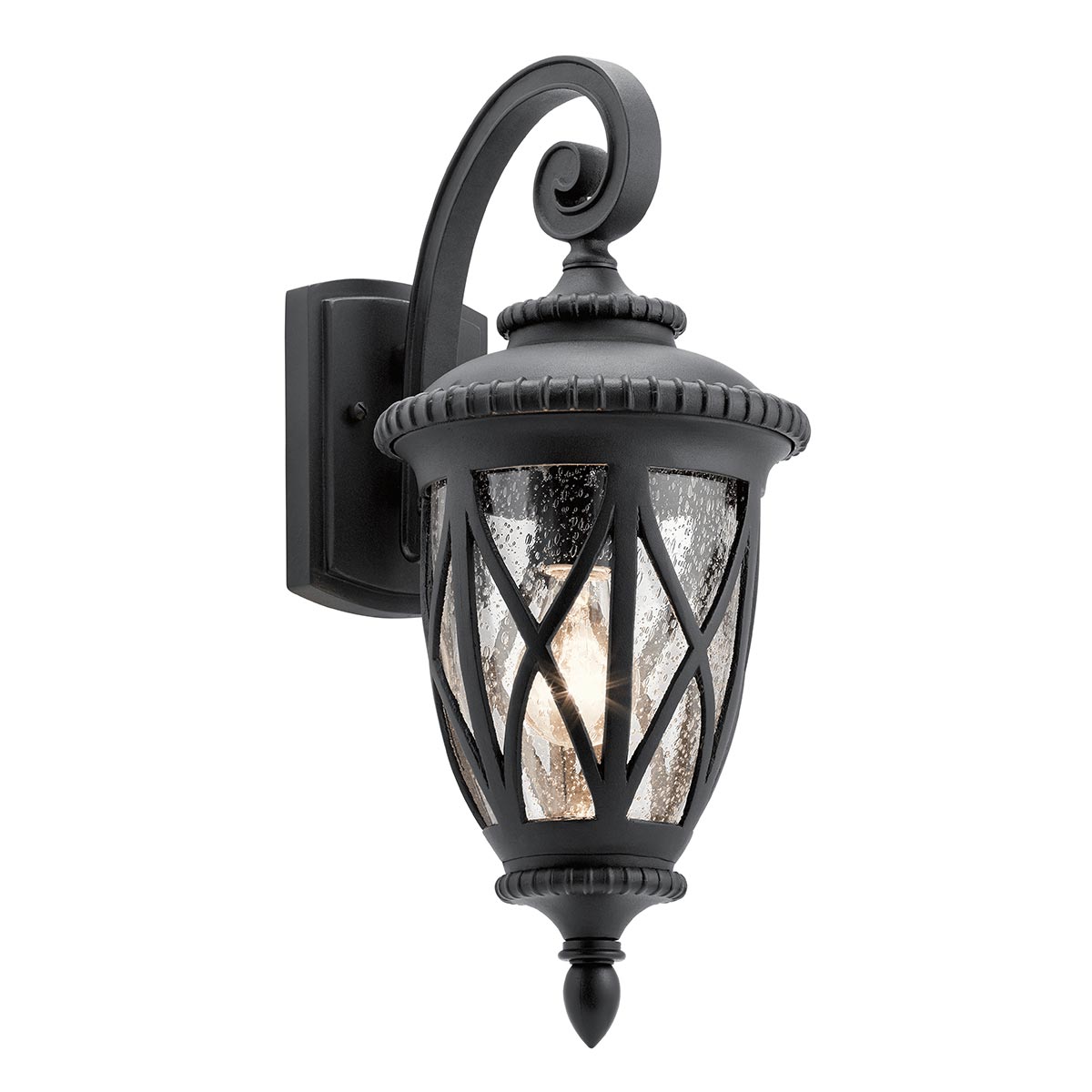 Admirals Cove Zwart buitenlamp Van Elstead Lighting - Het is gemaakt van een composietmateriaal dat weerbestendig is en bestand is tegen de elementen van buitenaf, zoals zout water en UV-straling.