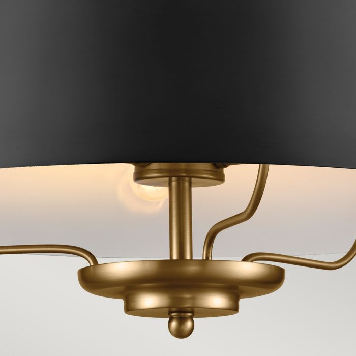 Luella Ø40 Zwart hanglamp Van Elstead Lighting - Luella is geïnspireerd op decoratieve elementen uit het begin van de 20e eeuw en combineert verfijnde eenvoud met tijdloze charme.