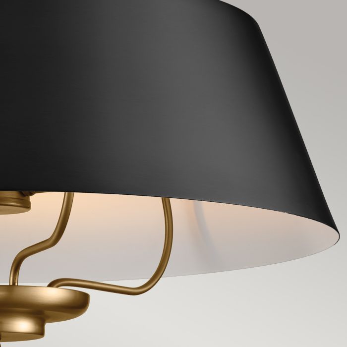 Luella Ø40 Zwart hanglamp Van Elstead Lighting - Luella is geïnspireerd op decoratieve elementen uit het begin van de 20e eeuw en combineert verfijnde eenvoud met tijdloze charme.