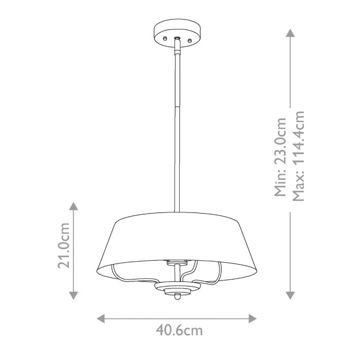 Luella Ø40 Geborsteld messing hanglamp Van Elstead Lighting - Luella is geïnspireerd op decoratieve elementen uit het begin van de 20e eeuw en combineert verfijnde eenvoud met tijdloze charme.