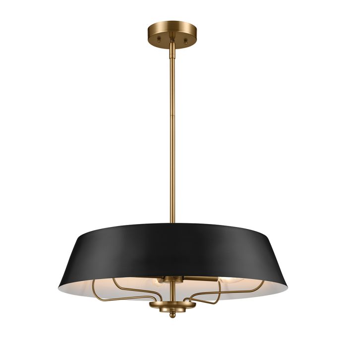 Luella Ø56 Zwart hanglamp Van Elstead Lighting - Luella is geïnspireerd op decoratieve elementen uit het begin van de 20e eeuw en combineert verfijnde eenvoud met tijdloze charme.