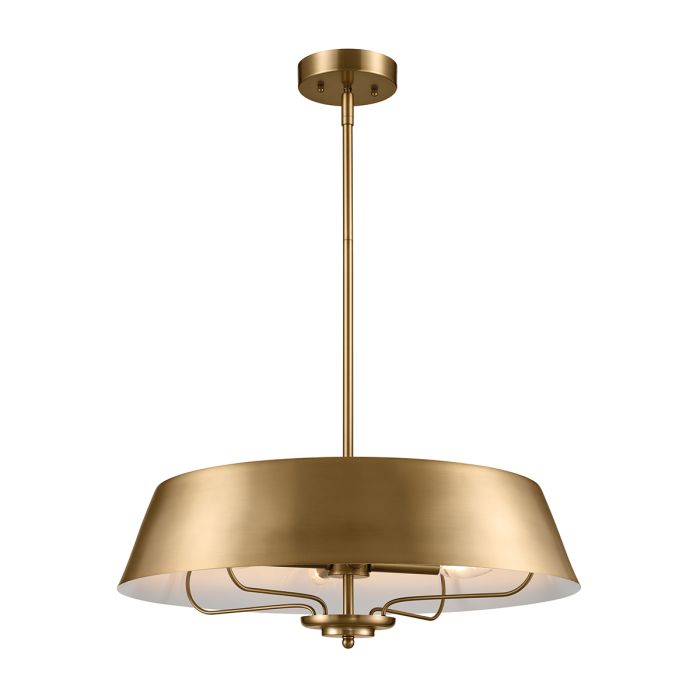 Luella Ø56 Geborsteld messing hanglamp Van Elstead Lighting - Luella is geïnspireerd op decoratieve elementen uit het begin van de 20e eeuw en combineert verfijnde eenvoud met tijdloze charme.