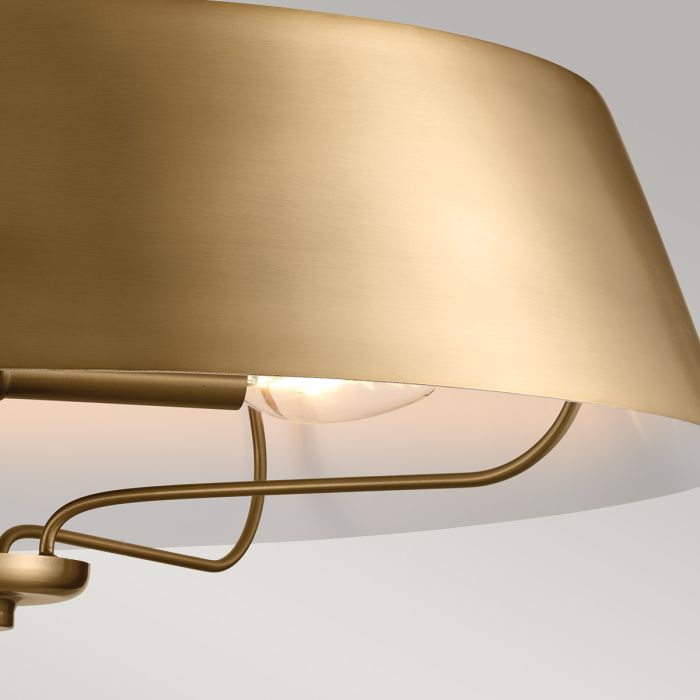 Luella Ø56 Geborsteld messing hanglamp Van Elstead Lighting - Luella is geïnspireerd op decoratieve elementen uit het begin van de 20e eeuw en combineert verfijnde eenvoud met tijdloze charme.